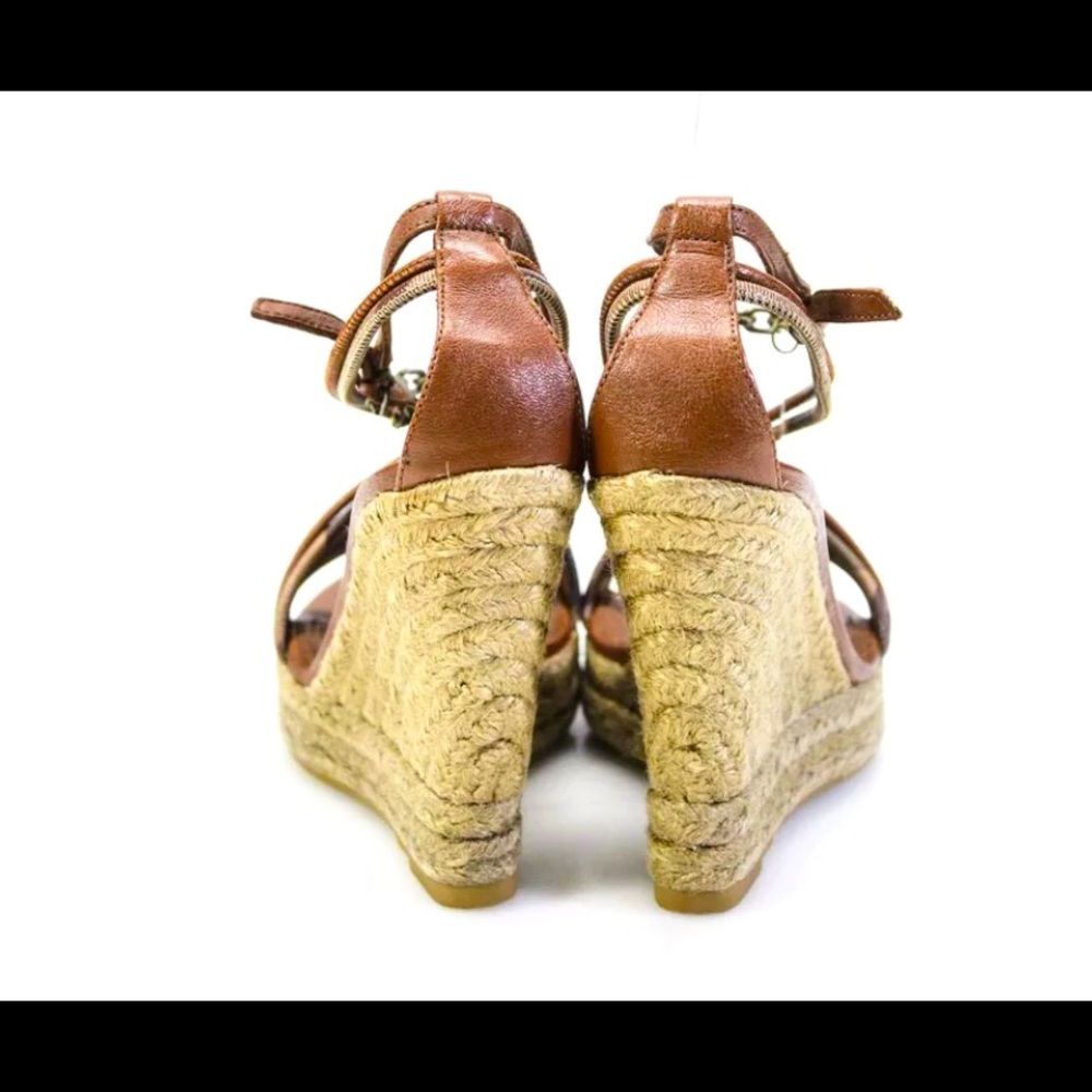 🔥🔥BURBERRY🔥STRAPPY ” RAFFIA” WEDGES🔥🔥 - Picture 3 of 7